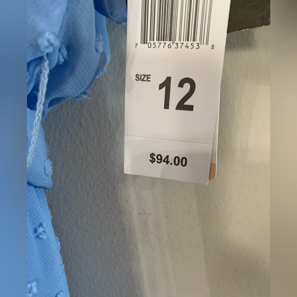 NEW SANDRA DARREN Women's Short Sleeve Surplice Dot Wrap Dress Size:12 - Picture 5 of 7